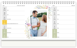 Stolní fotokalendář s vlastními jmény - Minimalist meadow