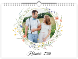 Fotokalendár nástenný mesačný na šírku - Minimalist meadow 