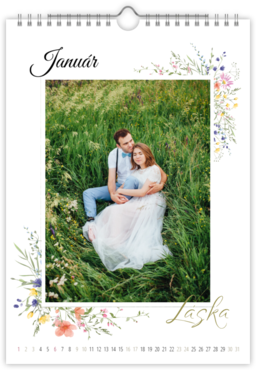 Fotokalendar nástenný mesačný na výšku z fotiek - Minimalist meadow 