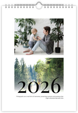 Fotokalendar nástenný mesačný na výšku z fotiek - Hmla