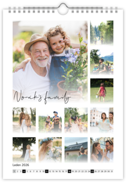 Fotokalendar nástenný mesačný na výšku z fotiek - Hmla