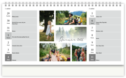 Stolní fotokalendář s vlastními jmény - Hmla