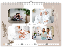 Fotokalendár nástenný mesačný na šírku - Dry Flowers 