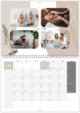 Nástěnný plánovací fotokalendář - Dry Flowers