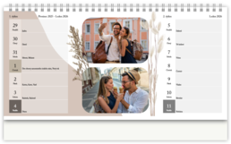 Stolní fotokalendář s vlastními jmény - Dry Flowers