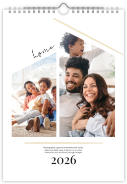 Fotokalendar nástenný mesačný na výšku z fotiek - Family home