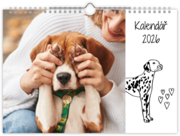 Fotokalendár nástenný mesačný na šírku - Dog