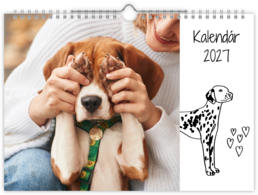 Fotokalendár nástenný mesačný na šírku - Dog