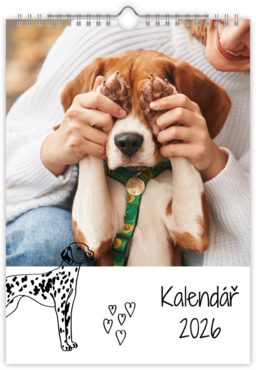Fotokalendar nástenný mesačný na výšku z fotiek - Dog