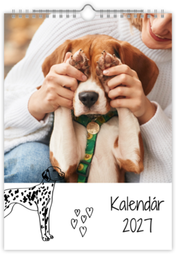 Fotokalendar nástenný mesačný na výšku z fotiek - Dog
