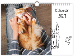 Fotokalendár nástenný mesačný na šírku - Cat 