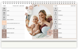 Stolní fotokalendář s vlastními jmény - Baby Yearbook