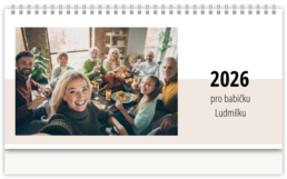 Stolní fotokalendář s vlastními jmény - Senior 