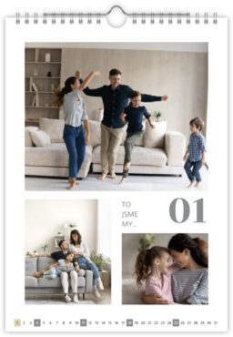 Fotokalendar nástenný mesačný na výšku z fotiek - To sme my