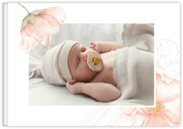 Fotokniha na šírku s pevnou väzbou a kvalitným papierom - Baby Flower