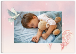 Fotokniha na šírku s pevnou väzbou a kvalitným papierom - Anjel