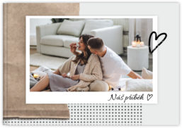 Fotokniha na šírku s pevnou väzbou a kvalitným papierom - Pokrčený papier