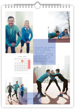 Fotokalendar nástenný mesačný na výšku z fotiek - Kompozícia