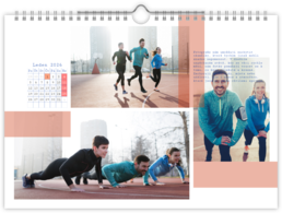 Fotokalendár nástenný mesačný na šírku - Kompozícia