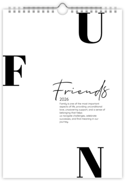 Fotokalendar nástenný mesačný na výšku z fotiek - Headline