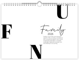 Fotokalendár nástenný mesačný na šírku - Headline