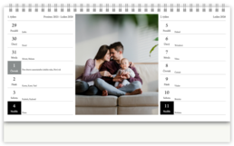 Stolní fotokalendář s vlastními jmény - Headline