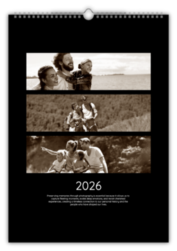 Fotokalendář exklusiv na výšku - Minimalist Dark