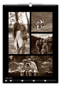 Fotokalendář exklusiv na výšku - Minimalist Dark