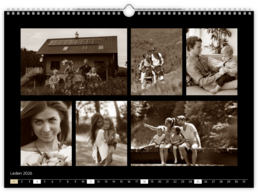 Fotokalendář exklusiv na šířku - Minimalist Dark