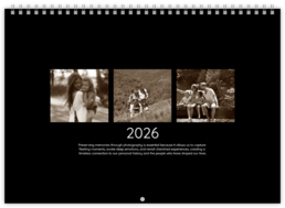 Nástenný plánovací fotokalendar - Minimalist Dark