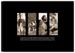 Fotokniha na šírku s pevnou väzbou a kvalitným papierom - Minimalist Dark