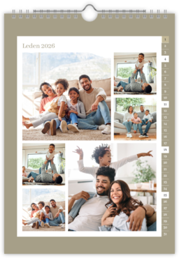 Fotokalendar nástenný mesačný na výšku z fotiek - Náš rok