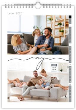 Fotokalendar nástenný mesačný na výšku z fotiek - Najlepšie chvíle