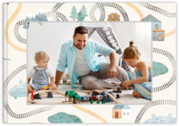 Fotokniha na šírku s pevnou väzbou a kvalitným papierom - Vláčiky