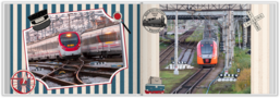 Fotokniha na šírku s pevnou väzbou a kvalitným papierom - Vlaky