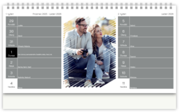 Stolní fotokalendář s vlastními jmény - Okraje 