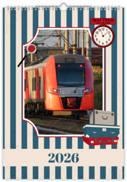 Fotokalendář exklusiv na výšku - Vlaky 