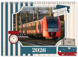 Nástenný plánovací fotokalendar - Vlaky