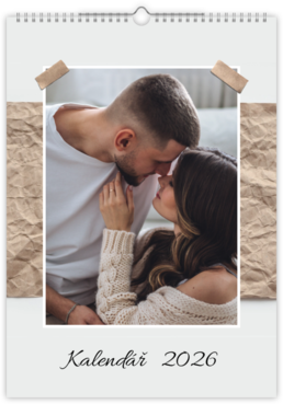 Fotokalendář exklusiv na výšku - Zmačkaný papír 