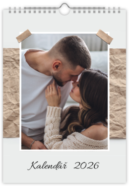 Fotokalendar nástenný mesačný na výšku z fotiek - Pokrčený papier