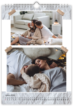 Fotokalendar nástenný mesačný na výšku z fotiek - Pokrčený papier