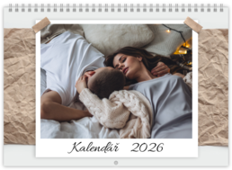 Nástenný plánovací fotokalendar - Pomačkaný papier