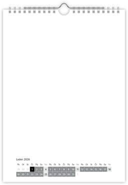 Fotokalendar nástenný mesačný na výšku z fotiek - Nádych