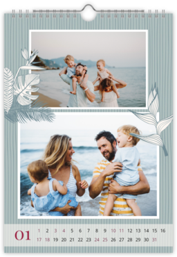 Fotokalendar nástenný mesačný na výšku z fotiek - Flora