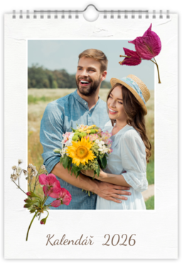 Fotokalendar nástenný mesačný na výšku z fotiek - Dry flowers