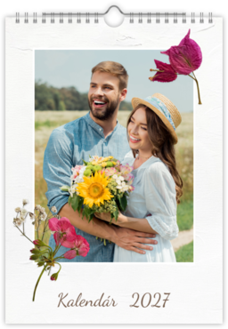 Fotokalendar nástenný mesačný na výšku z fotiek - Dry flowers