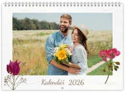 Nástenný plánovací fotokalendar - Dry flowers