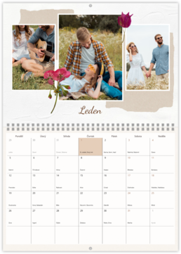 Nástenný plánovací fotokalendar - Dry flowers