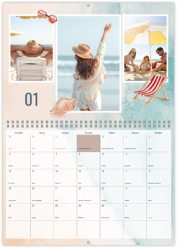 Nástenný plánovací fotokalendar - Beach