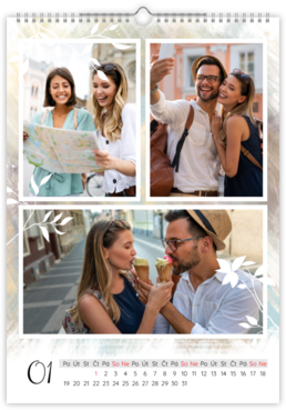 Fotokalendář exklusiv na výšku - Barevná textura